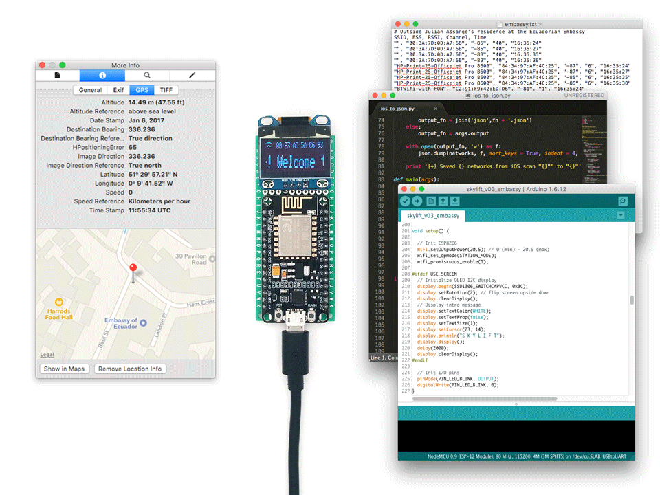 WiFi Geolocation Spoofing Device