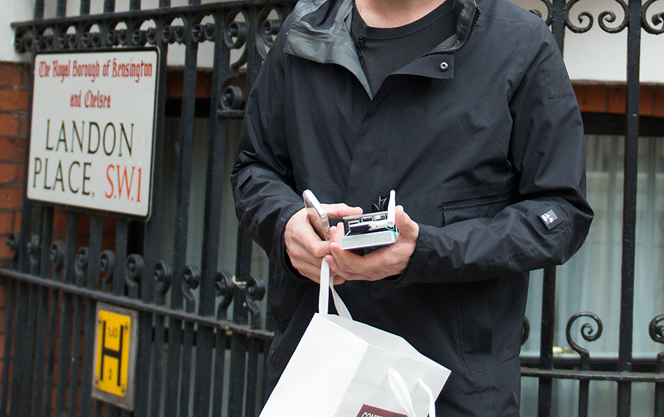 Collecting data in London. Photo: !Mediengruppe Bitnik